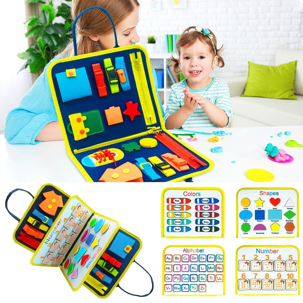 Montessori Felt Sensory Travel Busy Board