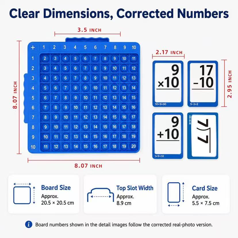 Math Fidget Spinner & Flash Card Learning Set