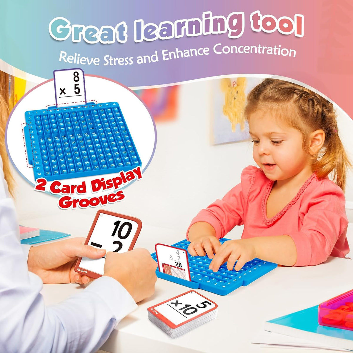 Math Fidget Spinner & Flash Card Learning Set