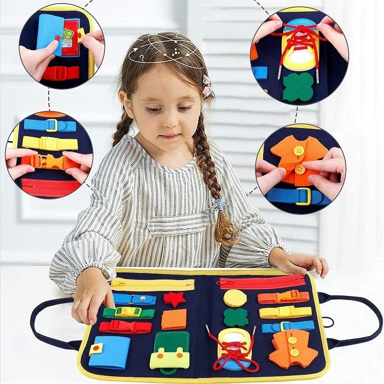 Montessori Felt Sensory Travel Busy Board