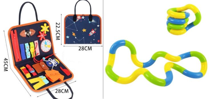 Montessori Felt Sensory Travel Busy Board