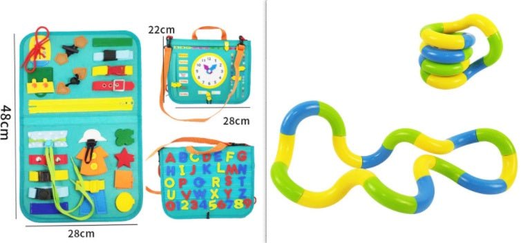 Montessori Felt Sensory Travel Busy Board