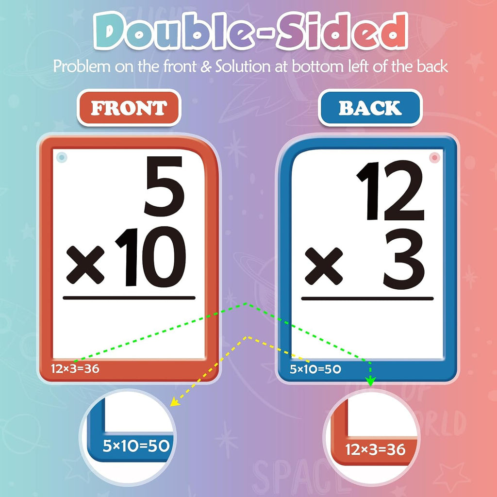 Math Fidget Spinner & Flash Card Learning Set
